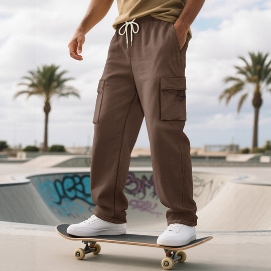 Herren Sportliche Cargo-Hose mit praktischen Taschen und elastischem Bund Heidi-Mode