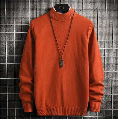 Herren warme Rollkragenpullover aus feinem Strickmaterial Heidi-Mode