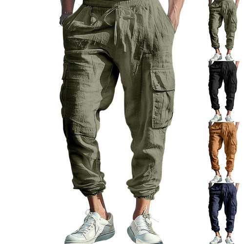 Herren Cargo-Hose mit elastischem Bund und praktischen Seitentaschen Heidi-Mode