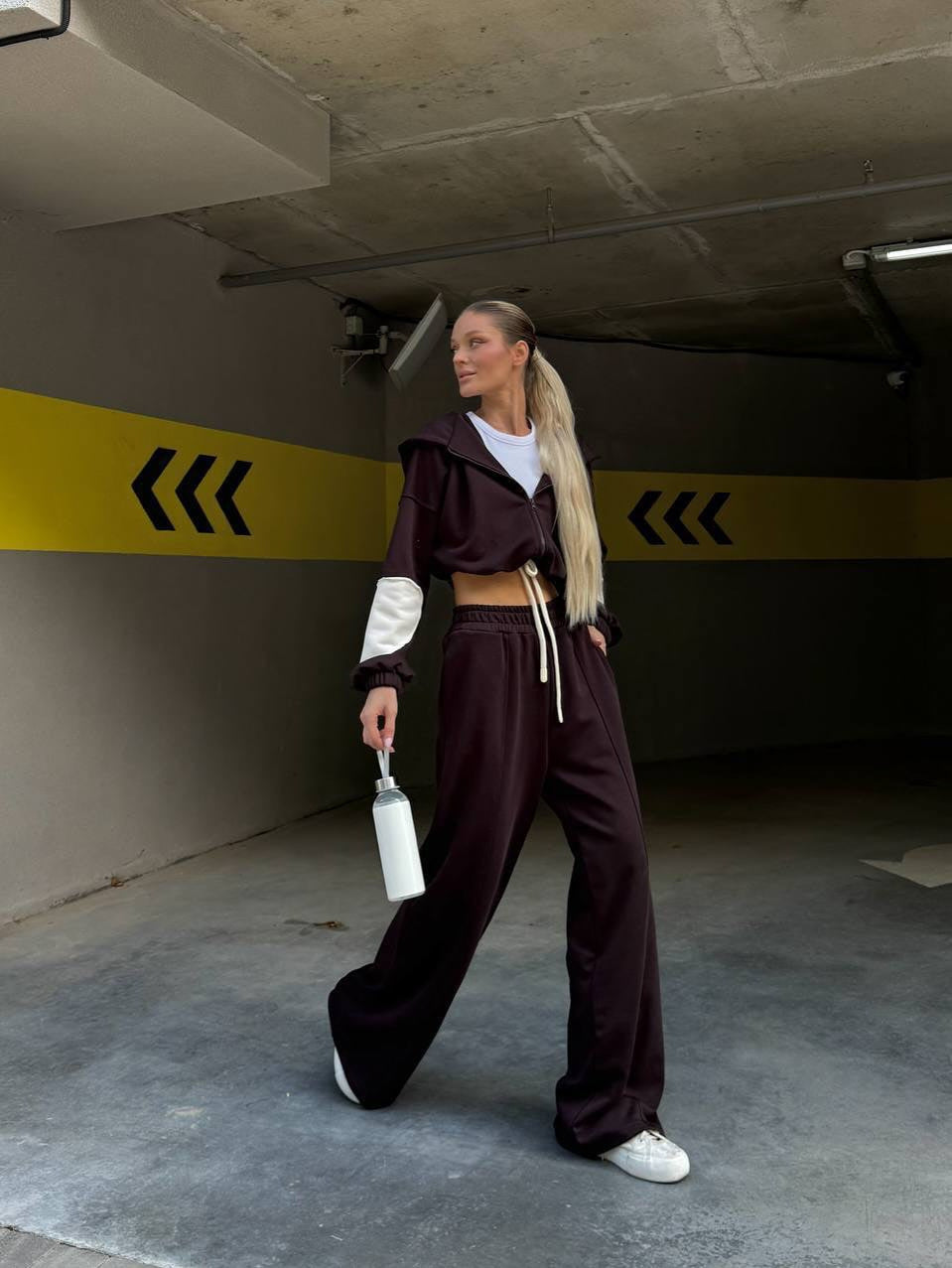 Damen Sportliches Freizeit Ensemble mit lässigem Schnitt und einem modernen Hoodie Heidi-Mode