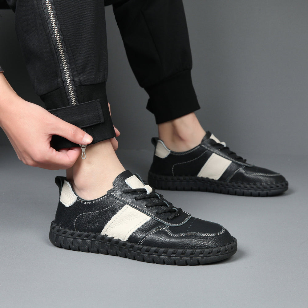 Damen Freizeit Leder Sneaker Heidi-Mode