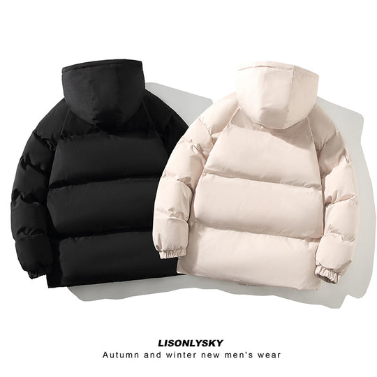 Herren gesteppte Winterjacke mit hohem Kragen und seitlichen Taschen Heidi-Mode