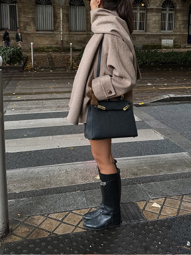Damen modische Freizeitjacke aus hochwertigen Materialien mit praktischem Revers Heidi-Mode