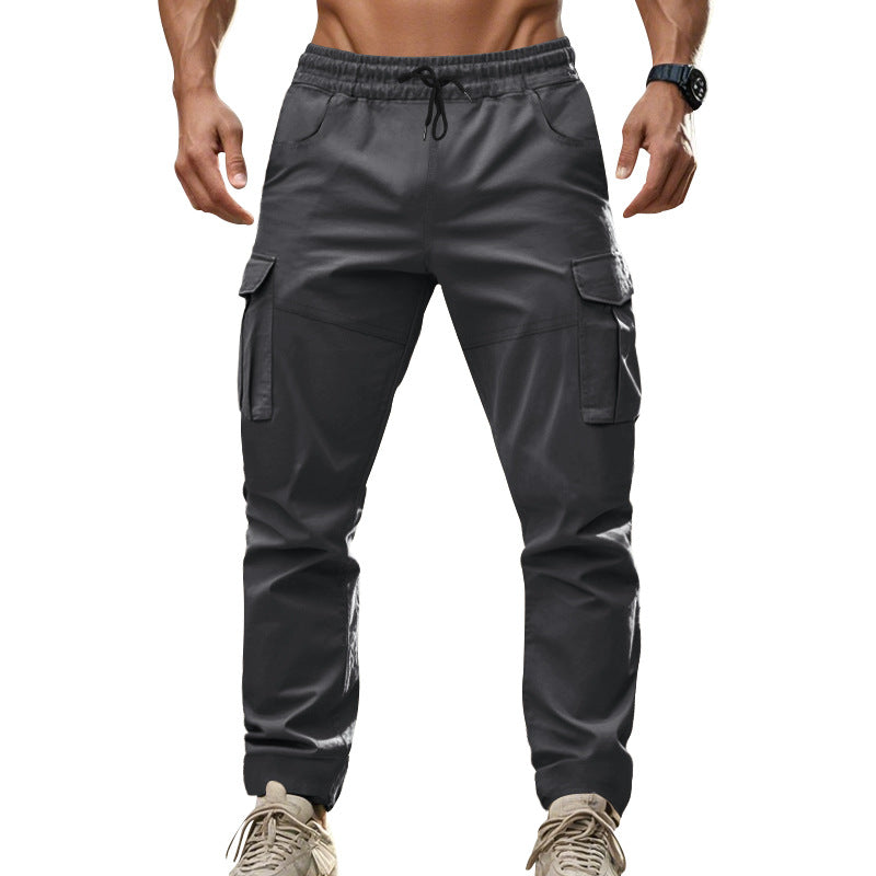 Herren Cargo-Hose mit praktischen Seitentaschen und elastischem Bund Heidi-Mode