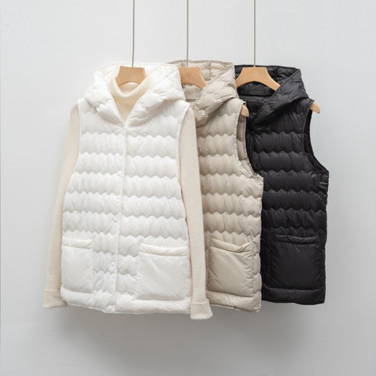 Damen Steppweste mit Kapuze Heidi-Mode