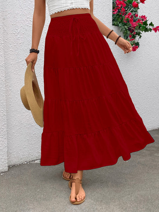 Damen Maxi Rock Heidi-Mode