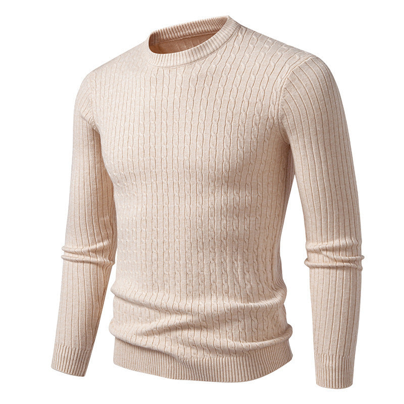 Herren modischer Strickpullover mit strukturiertem Zopfdesign Heidi-Mode