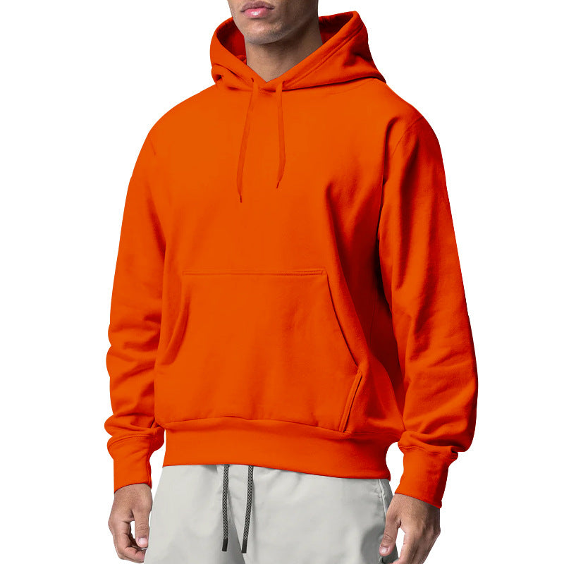 Herren Kapuzenpullover aus komfortablem Sweatstoff mit praktischer Kängurutasche Heidi-Mode