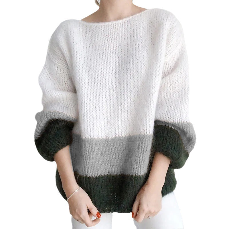 Damen modischer Strickpullover mit weichem Material und lässigem Schnitt Heidi-Mode