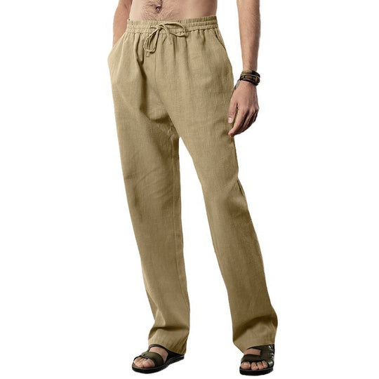 Herren Bequeme Freizeithose mit elastischem Bund und seitlichen Eingrifftaschen Heidi-Mode