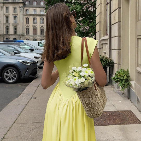 Damen Kleid mit eleganter, asymmetrischer Silhouette Heidi-Mode