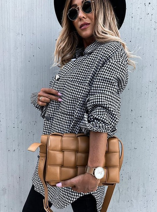 Damen Karierte Overshirtjacke Heidi-Mode