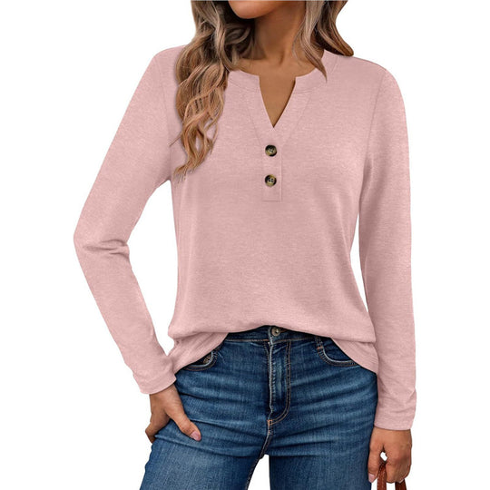Damen Langarmshirt mit Knopfdetails Heidi-Mode