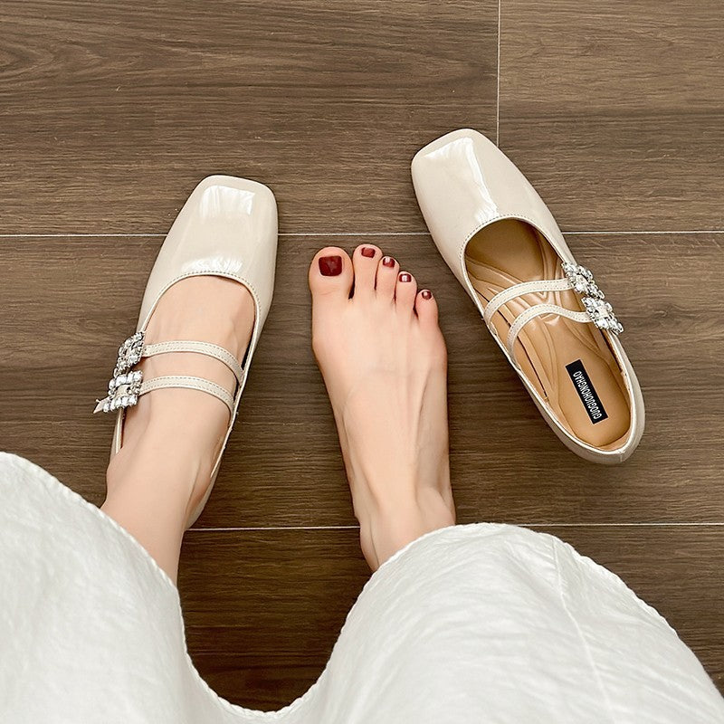 Damen Ballerinas mit funkelnden Zierdetails und klassischem Design Heidi-Mode