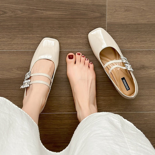 Damen Ballerinas mit funkelnden Zierdetails und klassischem Design Heidi-Mode