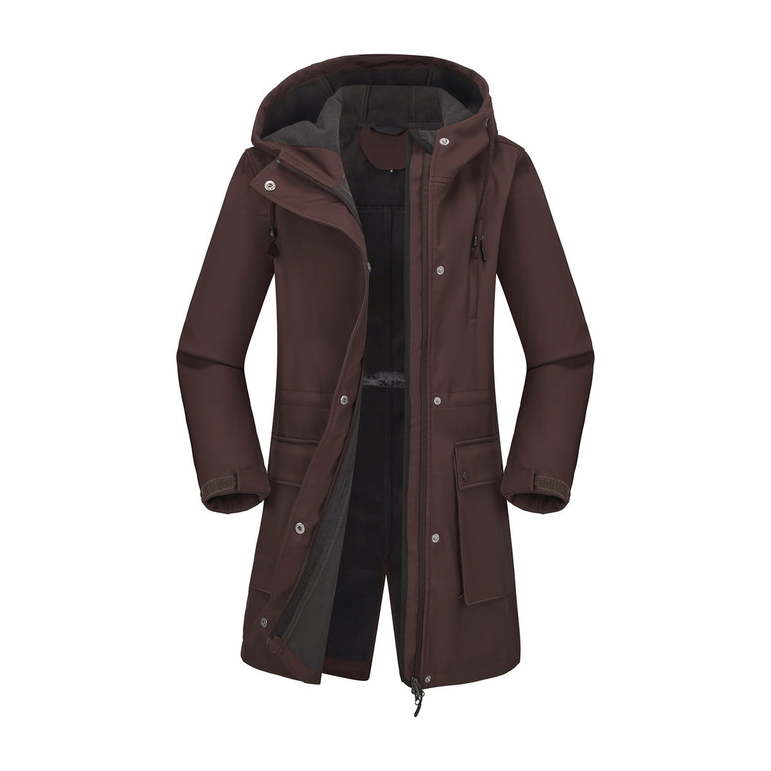 Damen funktionale Outdoor-Jacke mit verstellbarem Taillenzug und Innenfutter Heidi-Mode