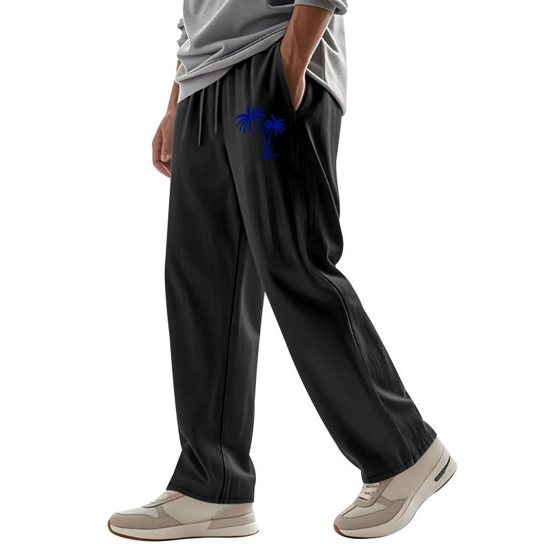 Herren Legere Freizeithose mit seitlichem Logodruck Heidi-Mode