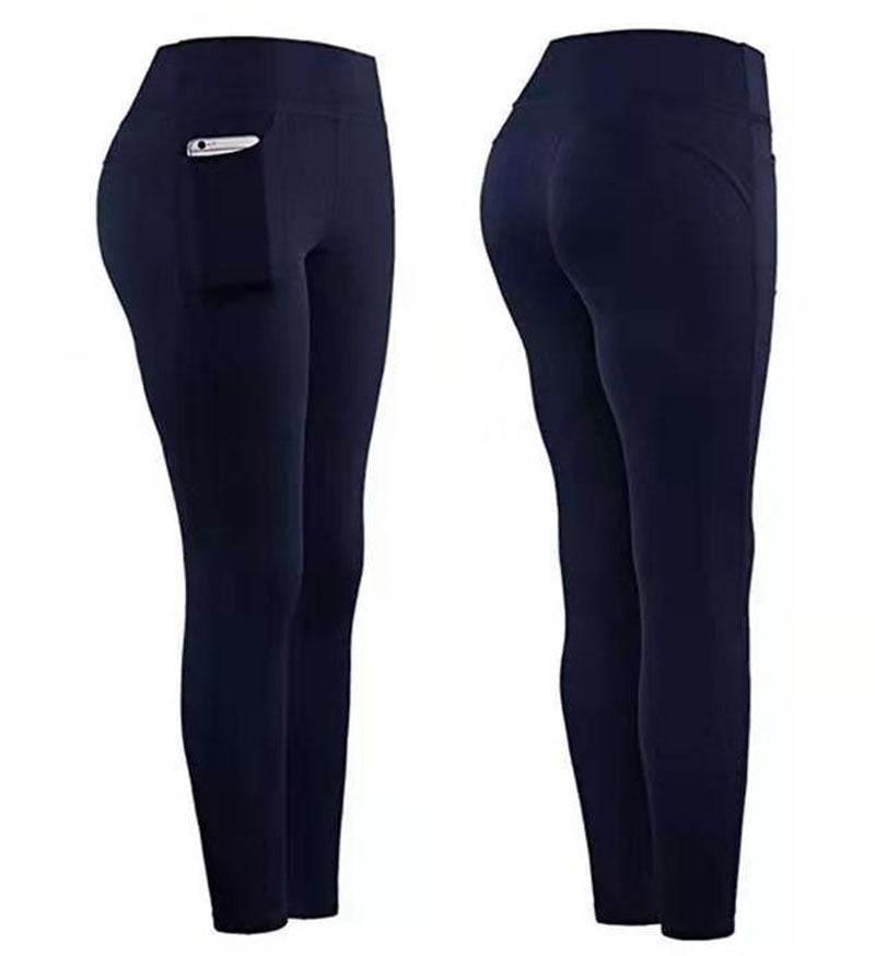 Damen Hochleistungs-Leggings mit praktischen Seitentaschen Heidi-Mode