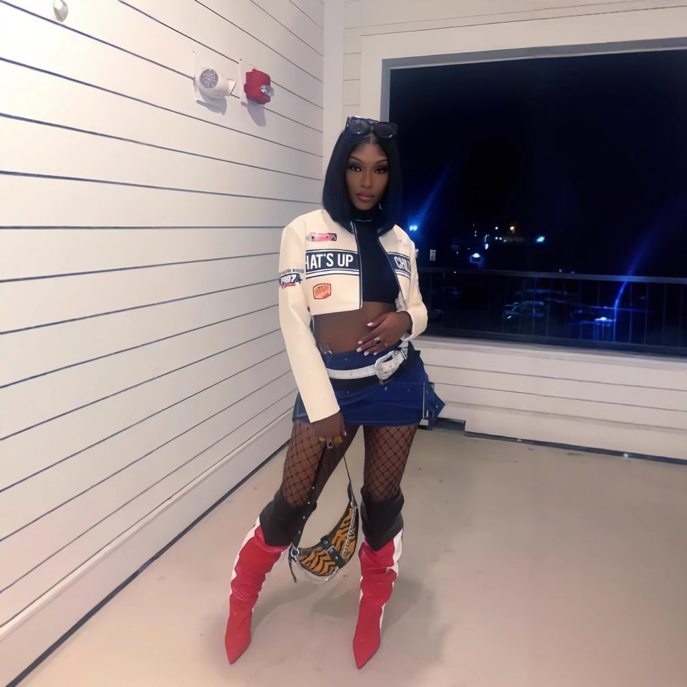 Damen Biker-Jacke Heidi-Mode