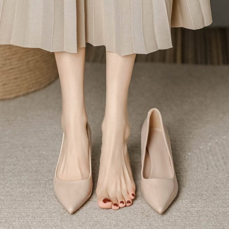 Damen Pumps mit elegantem Blockabsatz und modischem Details Heidi-Mode