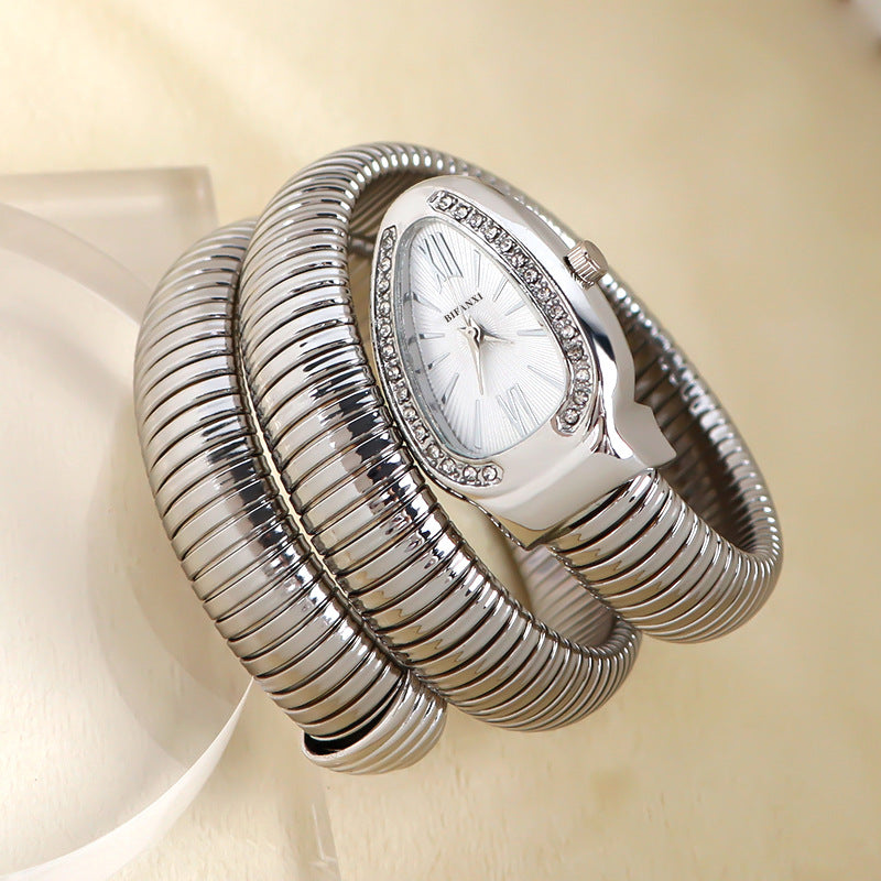 Heidi-Mode | Schlangenuhr mit Quarzbewegung und Persönlichem Armband