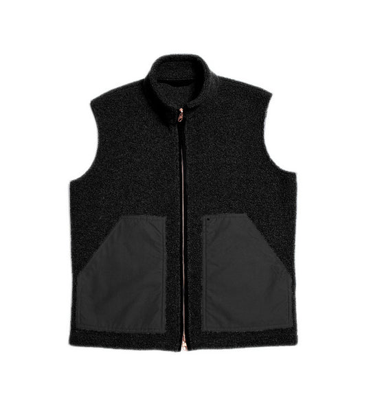 Damen Fleece-Weste mit hohem Kragen und weichen Taschen Heidi-Mode