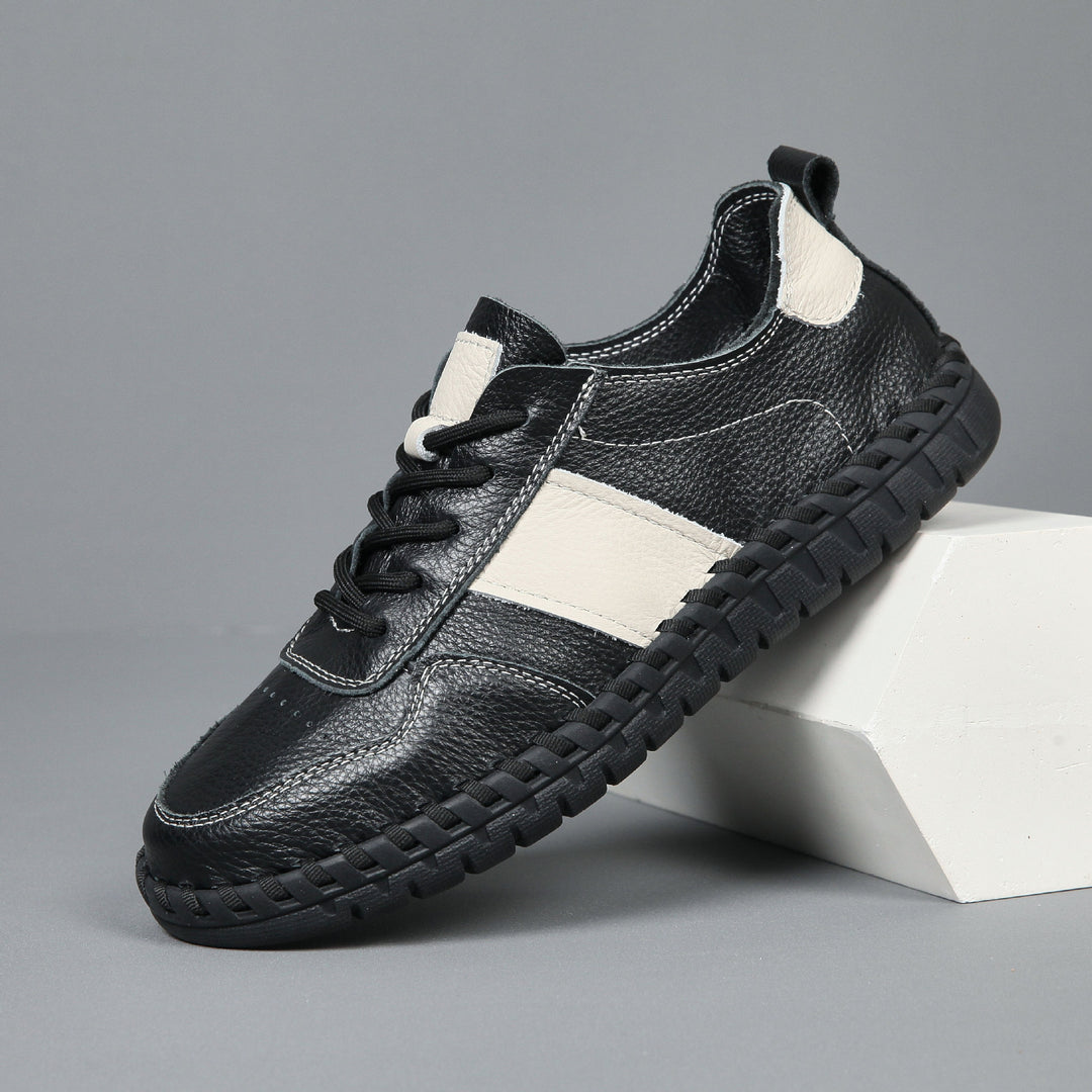Damen Freizeit Leder Sneaker Heidi-Mode