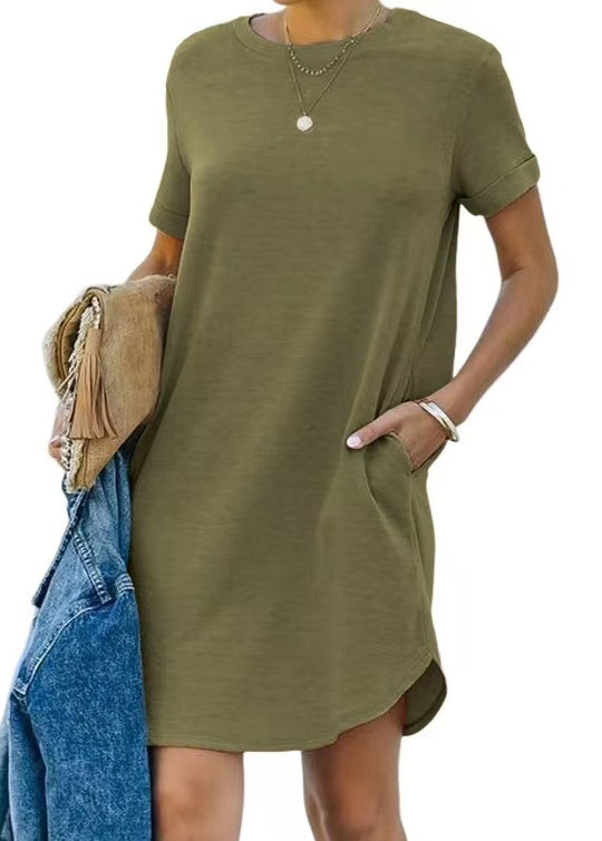 Damen Casual Kleid mit praktischen Taschen Heidi-Mode