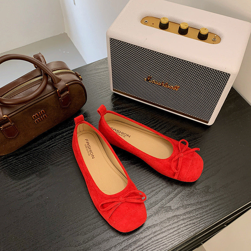 Damen klassische Ballerinas mit dekorativem Schleifen-Detail und bequemer Innensohle Heidi-Mode