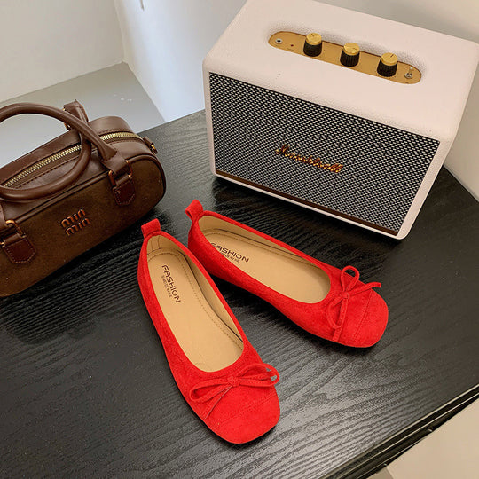 Damen klassische Ballerinas mit dekorativem Schleifen-Detail und bequemer Innensohle Heidi-Mode