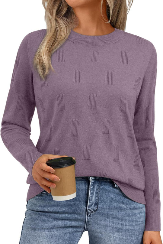 Damen Strickpullover mit strukturiertem Muster und lässigem Schnitt Heidi-Mode