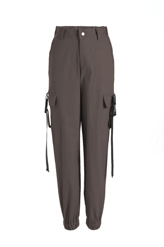 Damen Cargo-Hose mit elastischem Bund und praktischen Seitentaschen Heidi-Mode