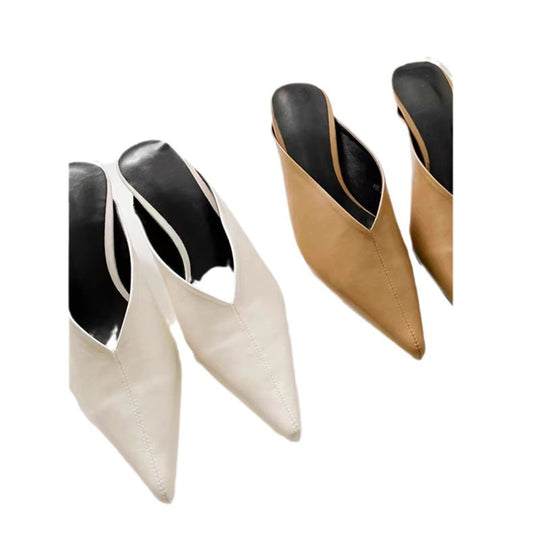 Femme Spitz-Zehen Slingback Pantolette mit elegantem Design Heidi-Mode