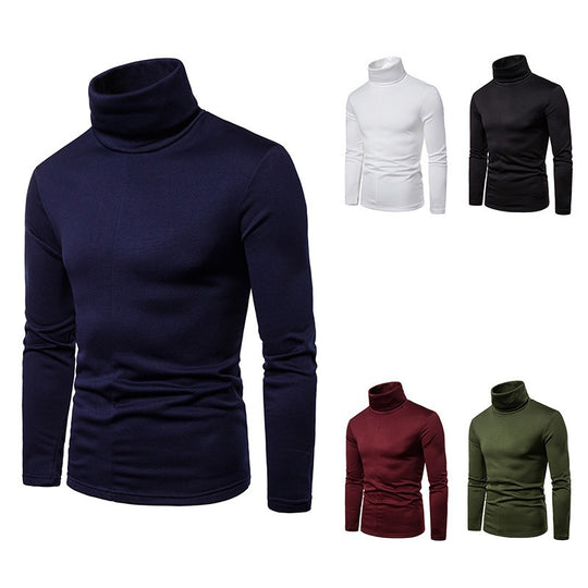 Herren Rollkragenpullover aus weichem Strickmaterial Heidi-Mode