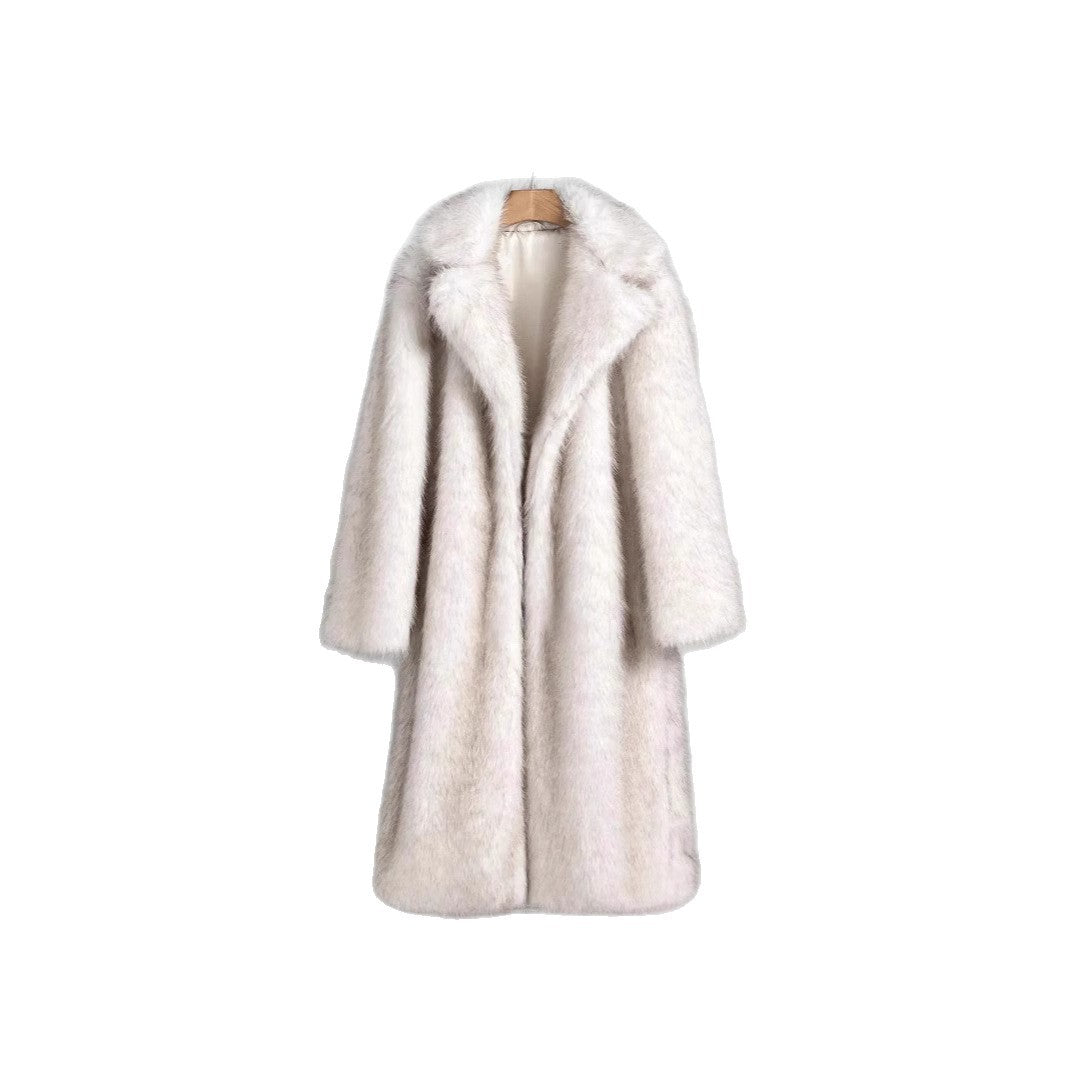 Damen luxuriöser kunstfellmantel im großzügigen Design Heidi-Mode