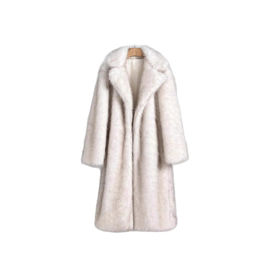 Damen luxuriöser kunstfellmantel im großzügigen Design Heidi-Mode