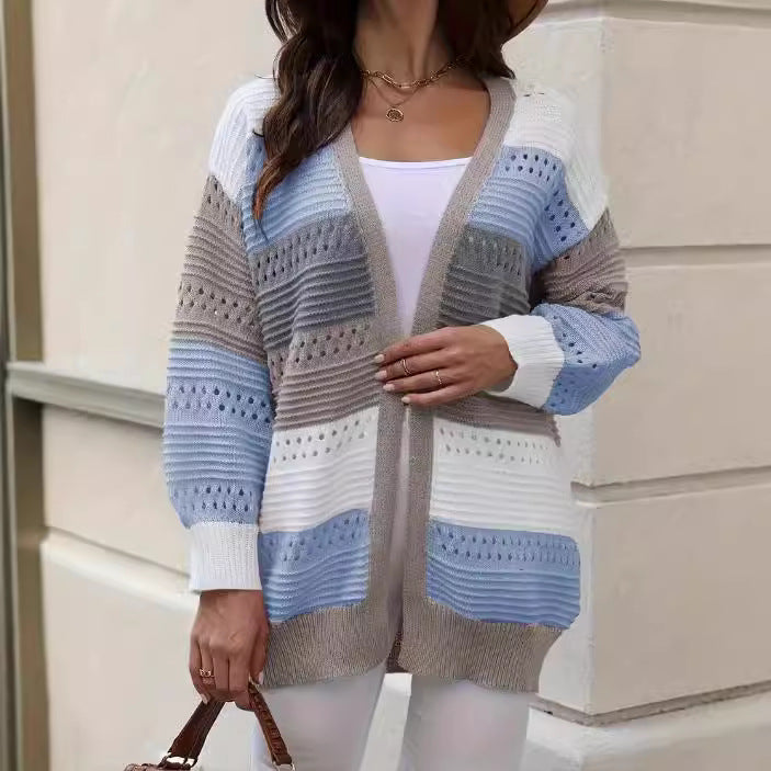 Damen modische Strickjacke mit einzigartigem Muster und lässigem Schnitt Heidi-Mode