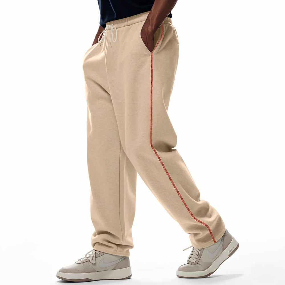 Herren bequeme Sweatpants mit kontrastierenden Nähten und praktischen Seitentaschen Heidi-Mode