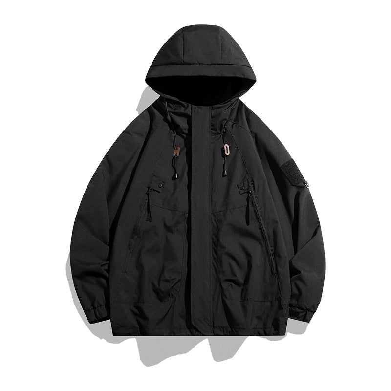 Damen lässige Outdoor-Jacke mit verstellbarem Kapuzensystem und funktionalen Taschen Heidi-Mode