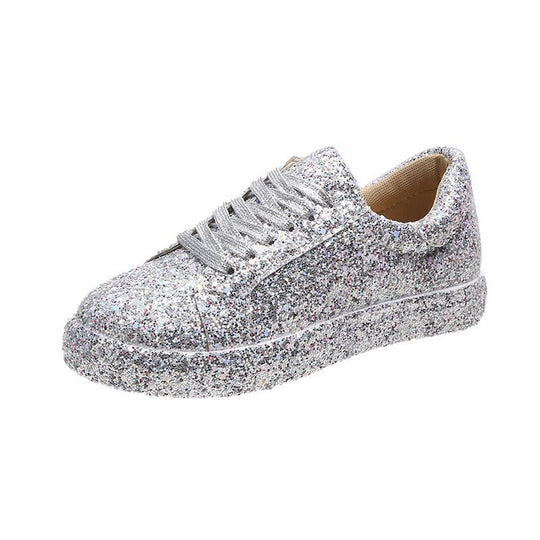 Damen Glitzernde Freizeit-Sneaker mit atmungsaktiver Sohle und rutschfestem Design Heidi-Mode
