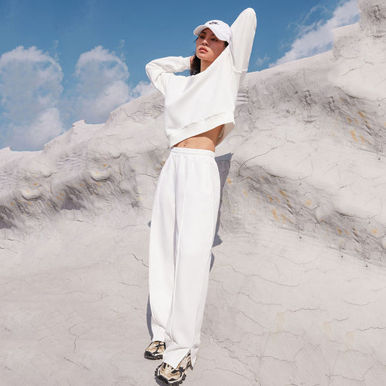 Damen bequemer Sportanzug mit lässigem Schnitt und hohem Bund Heidi-Mode