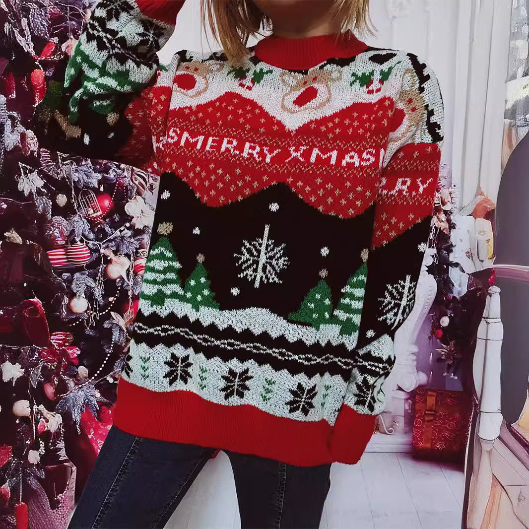 Damen Weihnachts-Pullover mit festlichem Design und gemütlichem Schnitt Heidi-Mode
