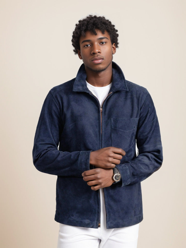 Herren modische und hochwertige Wildlederjacke Heidi-Mode