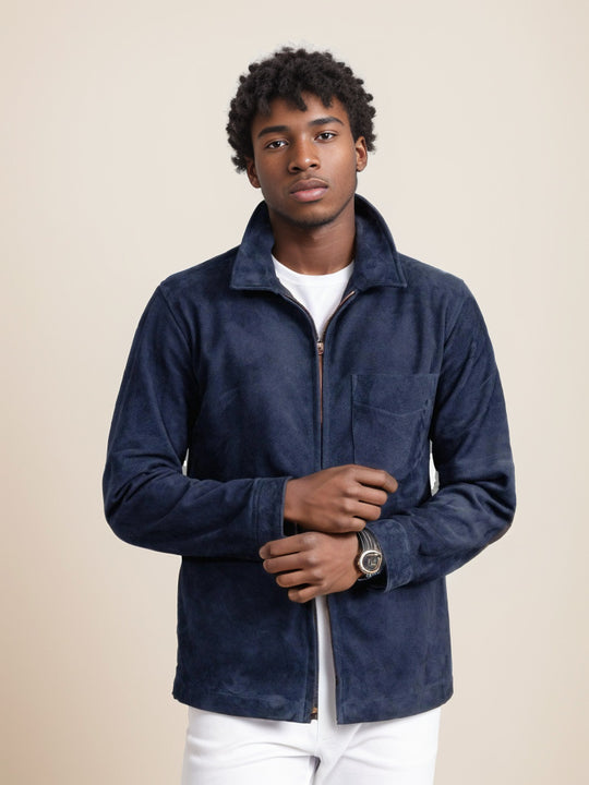 Herren modische und hochwertige Wildlederjacke Heidi-Mode