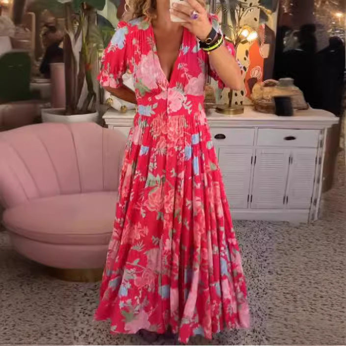 Heidi-Mode | Strandkleid Locker Langes Strandkleid