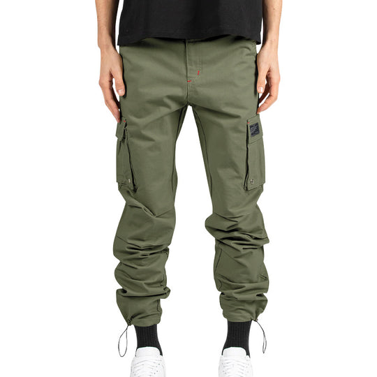 Herren Cargo-Hose mit multifunktionalen Taschen und verstellbarem Kordelzug Heidi-Mode