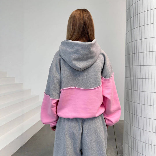 Damen modisches Sweat-Set mit kreativen Akzenten Heidi-Mode