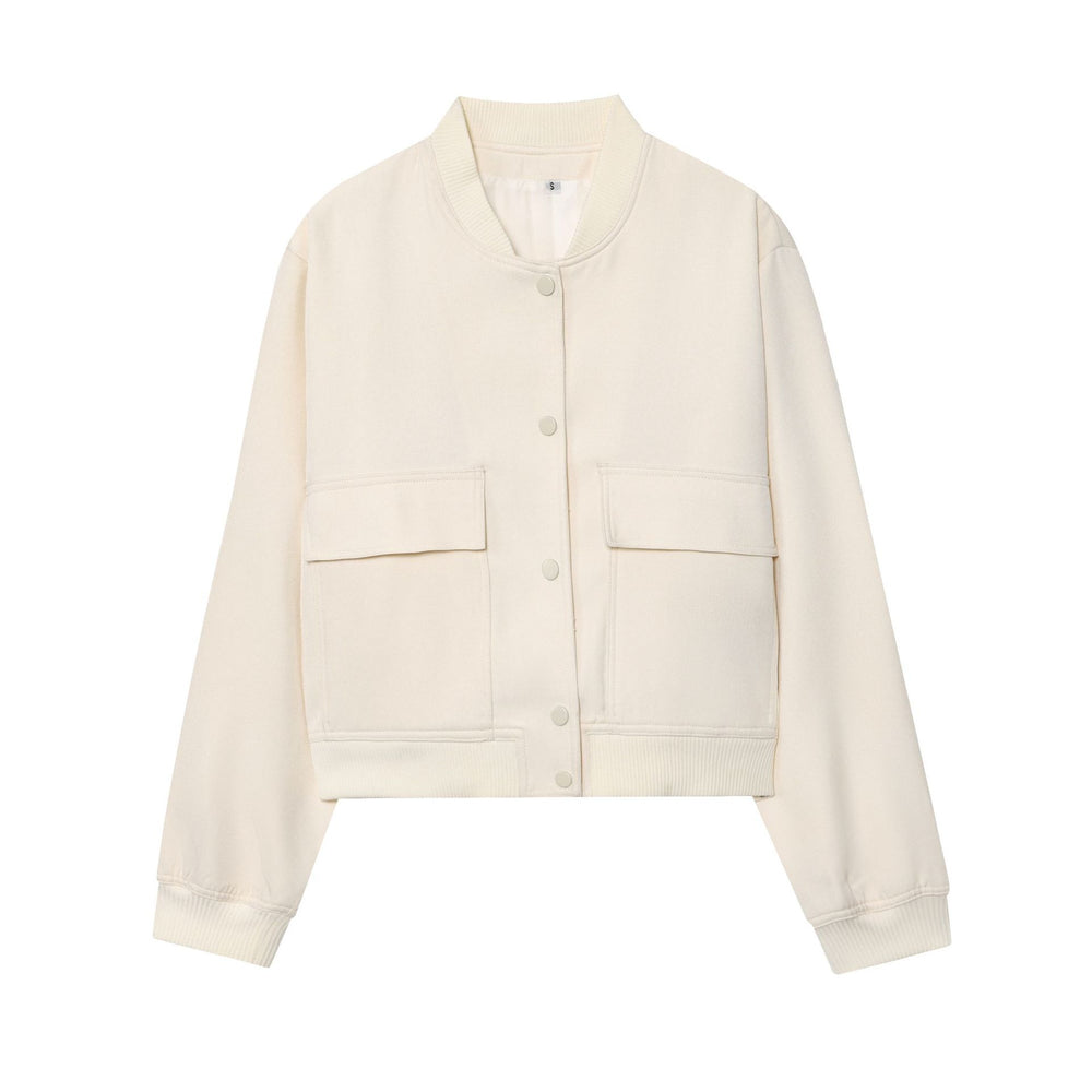 Damen Bomberjacke mit praktischen großen Taschen und elastischen Bündchen Heidi-Mode