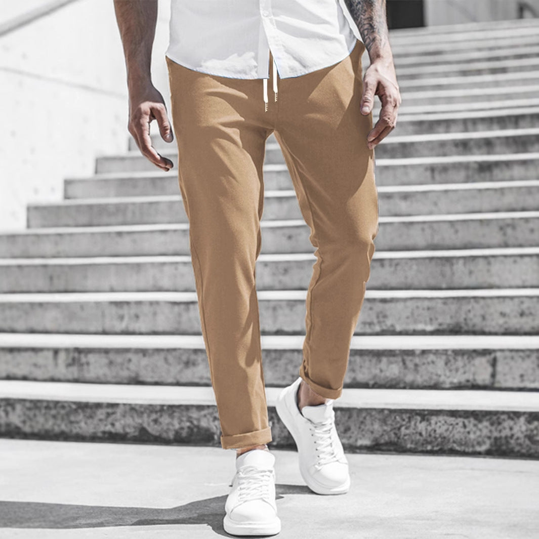 Herren Sportliche Chino-Hose mit flexiblem Bund und modernen Details Heidi-Mode