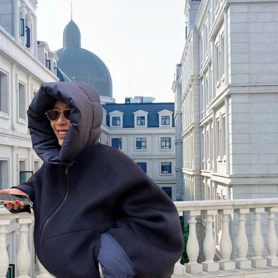 Damen Oversized Sweatjacke mit voluminösen Ärmeln und bequemen Taschen Heidi-Mode